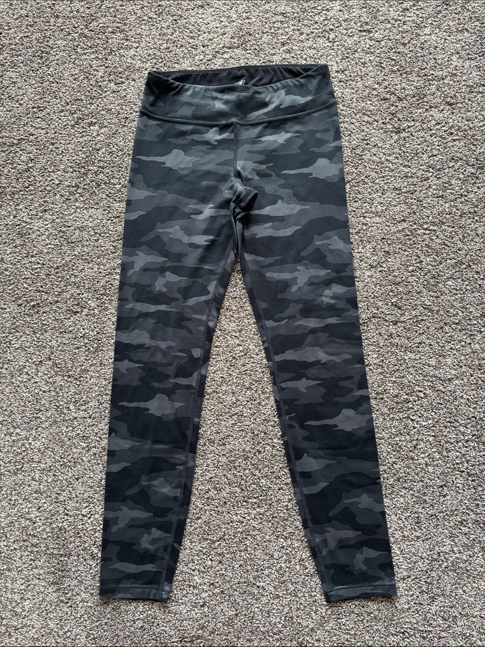 Athleta Girl Black Gray Camo Leggings. Very good condition!